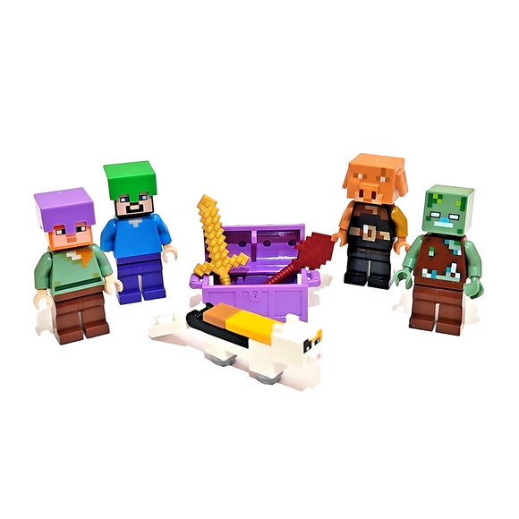 Lego Minecraft Minifigure Play Pack - 5 Fun Figures w/ Accessories - Picture 1 of 5